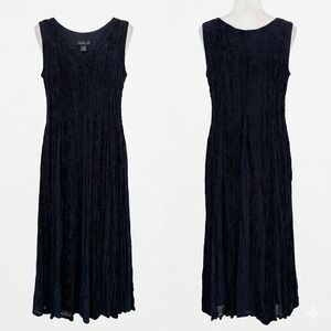 Lola P Dress XL Maxi Blue Lace Velvet Burnout Vintage Inspired Boho Celestial